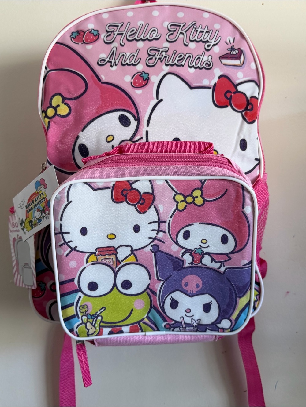Sanrio Hello Kitty and Friends Pink Kids Backpack with Multi-Character Print